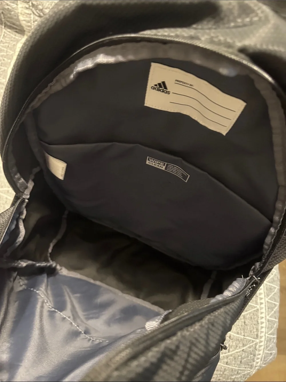 adidas Black Backpack with White Accents